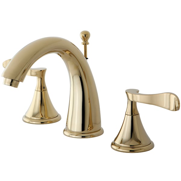 8" Widespread Bathroom Faucet, Polished Brass